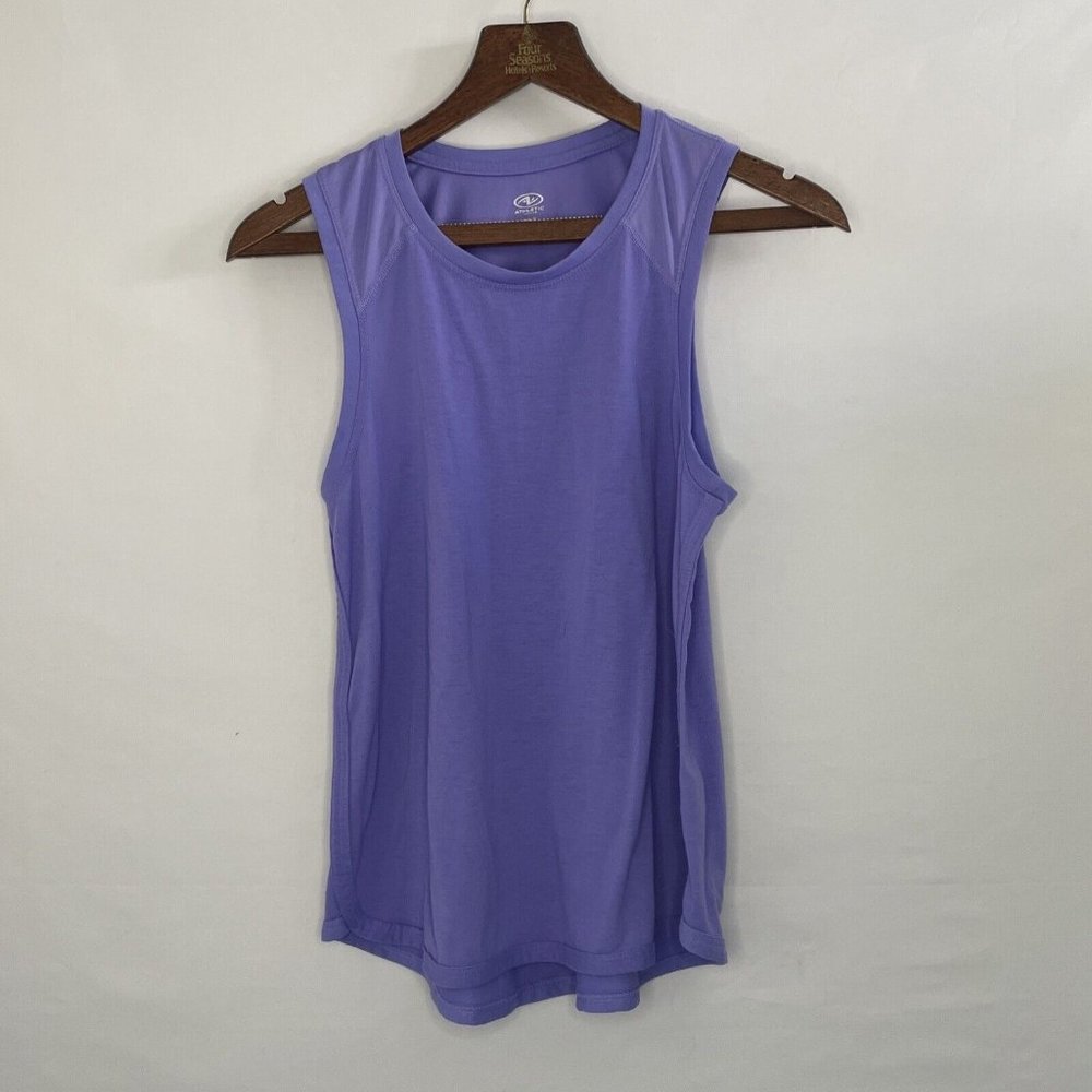 Athletic Womens Sleeveless Flowy Purple Racerback Tank Top M Athletic Activewear